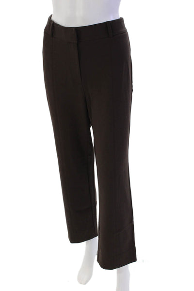 J. Mclaughlin Womens Zippered High-Waisted Tapered Pants Brown Size 6