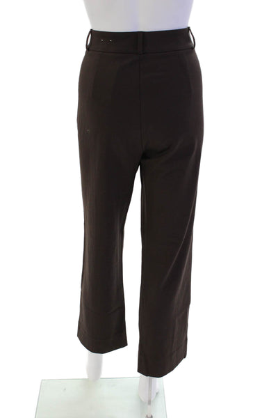 J. Mclaughlin Womens Zippered High-Waisted Tapered Pants Brown Size 6
