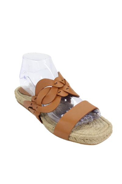 Lafayette 148 New York Womens Textured Open Toe Strappy Brown Size EUR 38