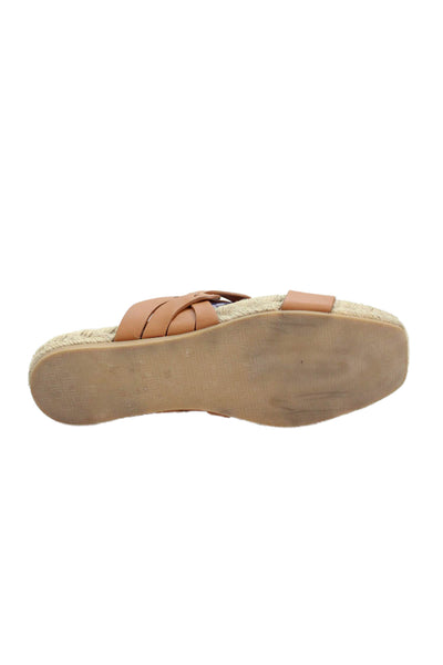 Lafayette 148 New York Womens Textured Open Toe Strappy Brown Size EUR 38
