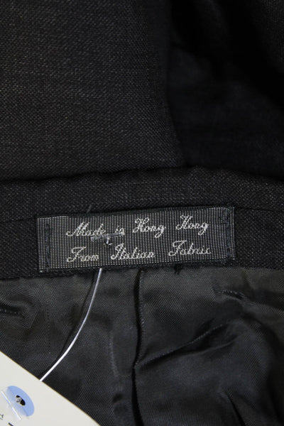 Barneys New York Mens Wool One Button Collared Long Sleeve Blazer Gray Size 42