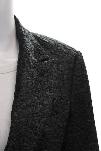 BCBG Max Azria Womens Single Button Cropped Natalia Jacket Black Size Small