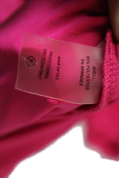 Calvin Klein Womens Long Sleeve Tie Waist Button Down Collared Dress Pink Size 6