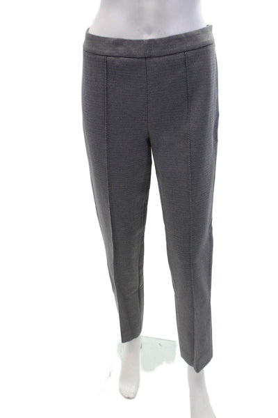 Max Mara Womens Side Zippered Pleated Front Detail Skinny Leg Pants Gray Size S