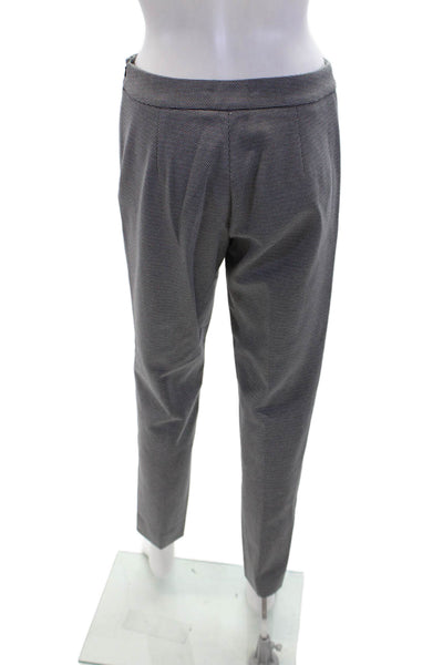 Max Mara Womens Side Zippered Pleated Front Detail Skinny Leg Pants Gray Size S