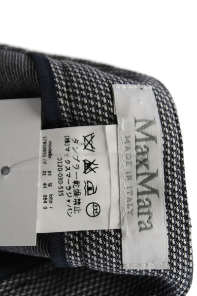 Max Mara Womens Side Zippered Pleated Front Detail Skinny Leg Pants Gray Size S