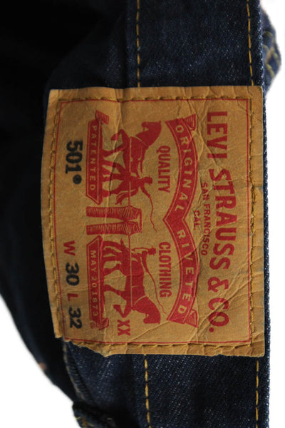 Levi Strauss & Co Womens Cotton Five Pocket Straight Legged Jeans Blue Size 30