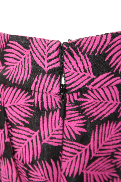 Michael Michael Kors Pocketed Pleated Fern Print A-Line Skirt Pink Size 6