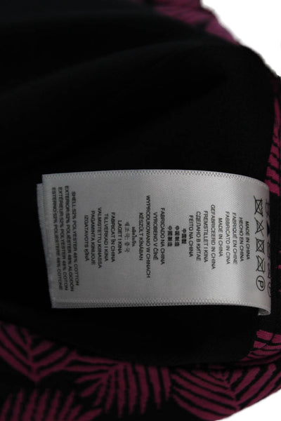 Michael Michael Kors Pocketed Pleated Fern Print A-Line Skirt Pink Size 6