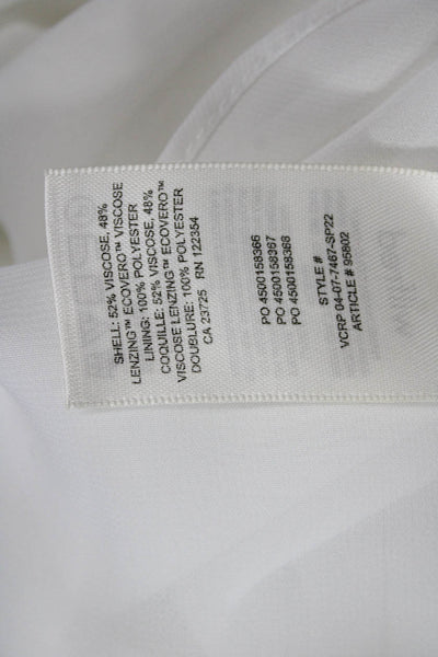 Wilfred Womens Side Zip Lightweight Midi A Line Skirt White Size 4