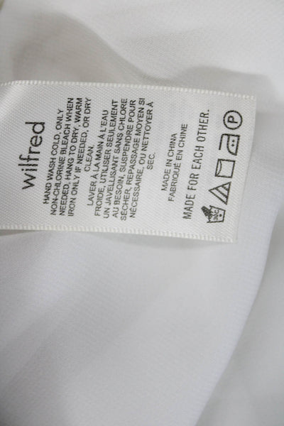 Wilfred Womens Side Zip Lightweight Midi A Line Skirt White Size 4