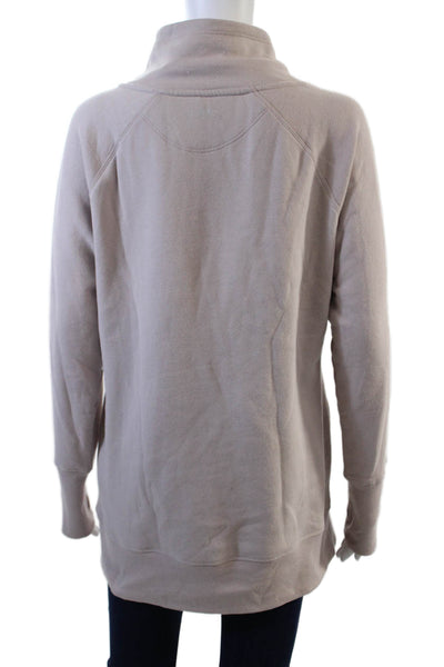 Calvin Klein Performance Womens Cotton High Neck Pullover Sweatshirt Pink Size M
