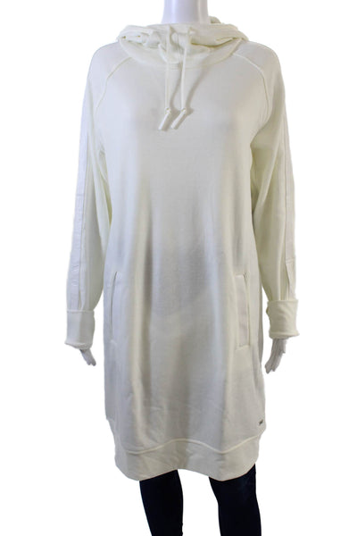 Marc New York Performance Womens Drawstring Long Sleeve Hoodie Cream Size XL