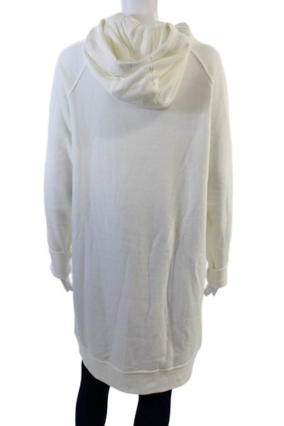 Marc New York Performance Womens Drawstring Long Sleeve Hoodie Cream Size XL