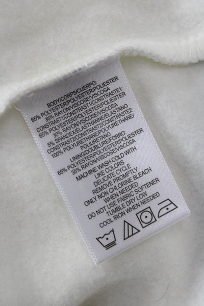 Marc New York Performance Womens Drawstring Long Sleeve Hoodie Cream Size XL