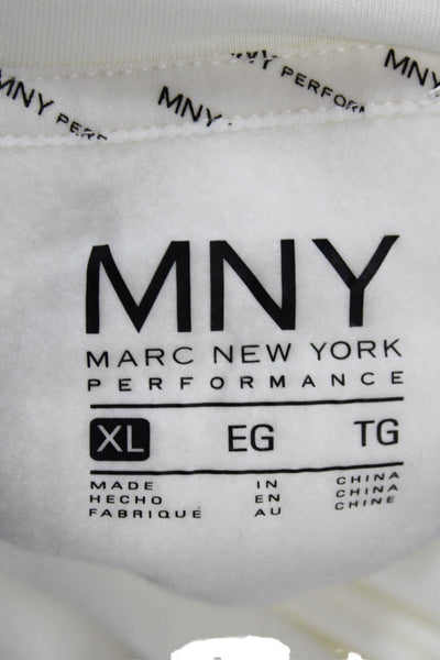 Marc New York Performance Womens Drawstring Long Sleeve Hoodie Cream Size XL