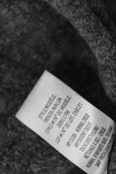 Theory Womens Wool Long Sleeve Round Neck Pullover Knit Sweater Gray Size S