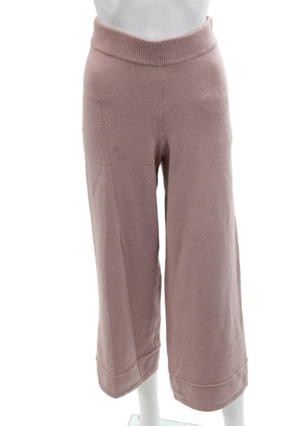 The Drop Womens Elastic Waistband Lightweight Knit Pants Pink Size Extra Small