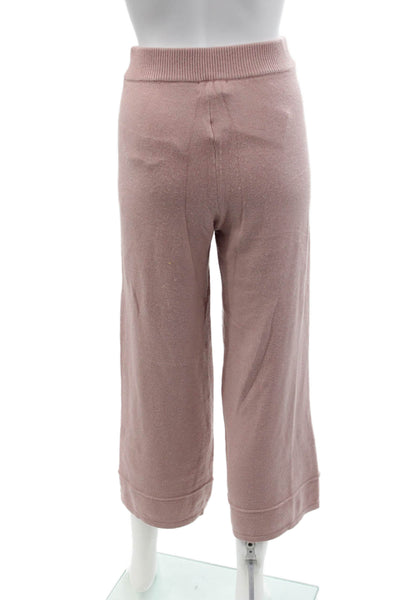 The Drop Womens Elastic Waistband Lightweight Knit Pants Pink Size Extra Small