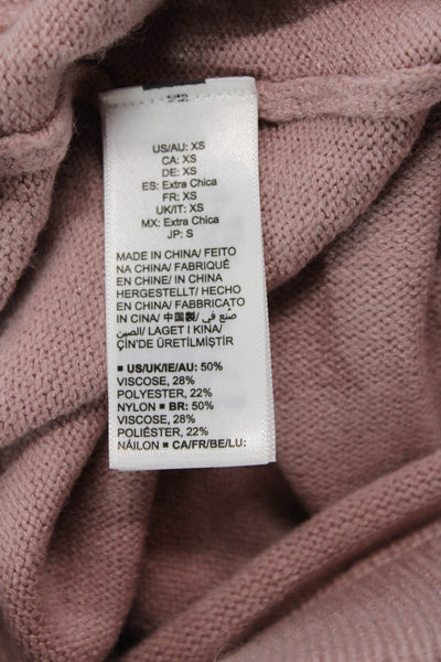The Drop Womens Elastic Waistband Lightweight Knit Pants Pink Size Extra Small