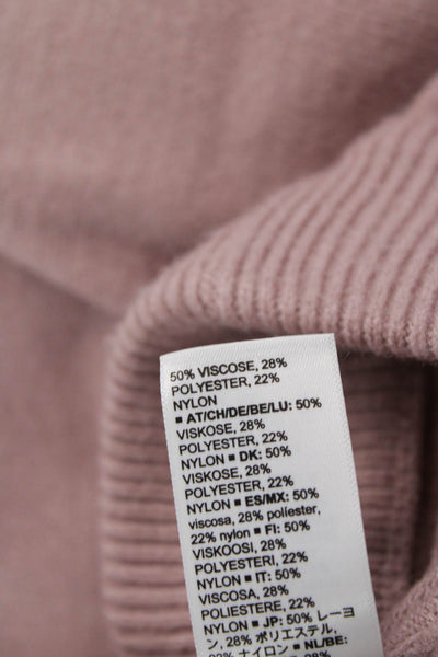 The Drop Womens Elastic Waistband Lightweight Knit Pants Pink Size Extra Small