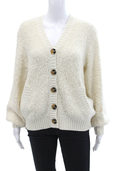 Who What Wear Womens Long Sleeve Button Front Cardigan Sweater White Size XS
