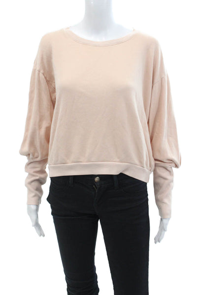 Nation LTD Womens Long Sleeve Scoop Neck Oversized Sweater Pink Size Medium