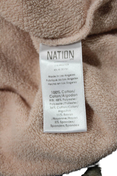 Nation LTD Womens Long Sleeve Scoop Neck Oversized Sweater Pink Size Medium