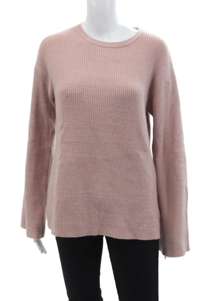The Drop Womens Long Sleeve Crew Neck Knit Sweater Pink Size Extra Small