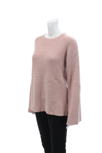 The Drop Womens Long Sleeve Crew Neck Knit Sweater Pink Size Extra Small