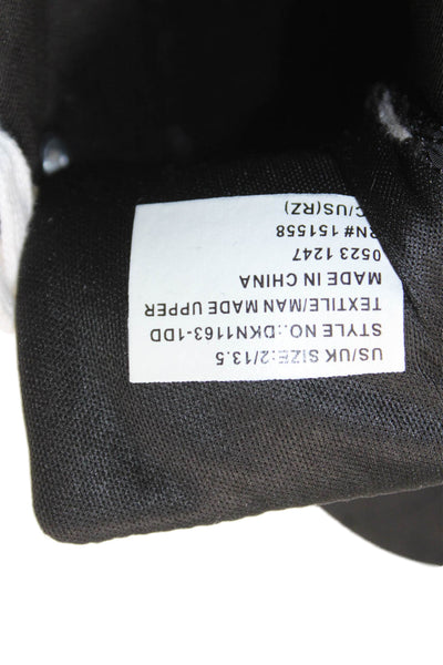 DKNY Womens Side Zip Logo Quilted Platform Sneakers Black White Size 2