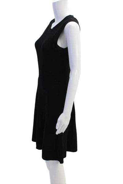 Michael Michael Kors Womens Knit Sleeveless Fit + Flare Dress Black Size S