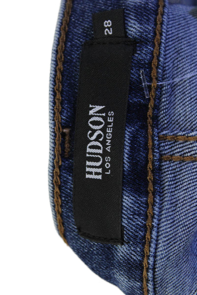 Hudson Womens Cotton Medium Wash Mid-Rise Five Pocket Bootcut Jeans Blue Size 28