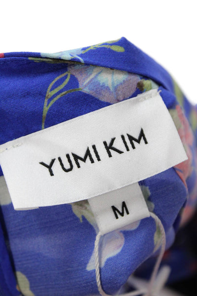 Yumi Kim Womens Floral Print A Line Mini Skort Blisswood Blue Size Medium