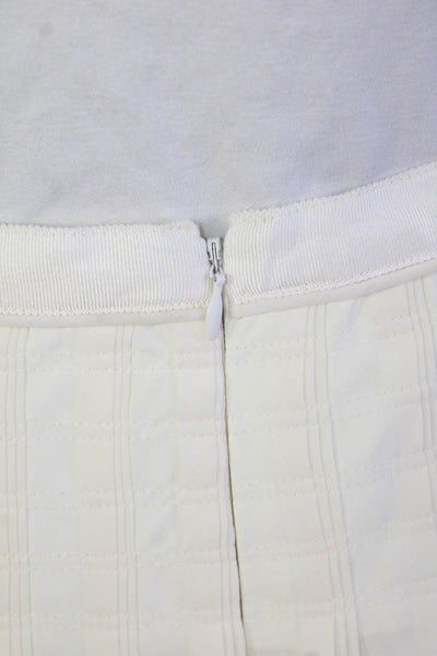 J Crew Womens Box Pleated A Line Mini Skirt Ivory White Size 2