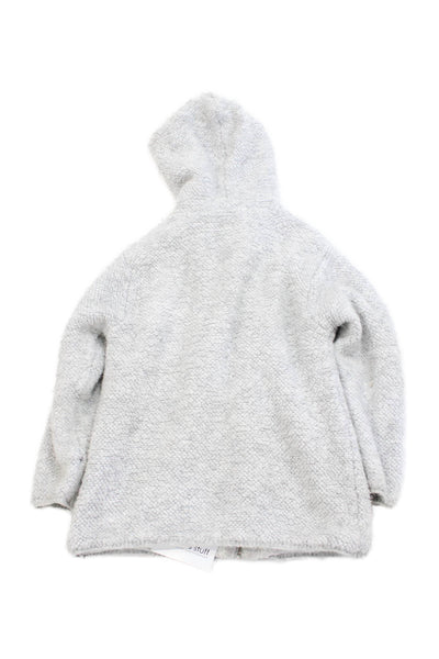 Zara Knitwear Childrens Girls Woven Hooded Full Zipper Jacket Gray Size 13-14