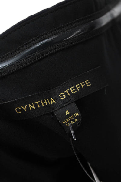 Cynthia Steffe Womens Back Zip Strapless Satin Sheath Dress Navy Size 4
