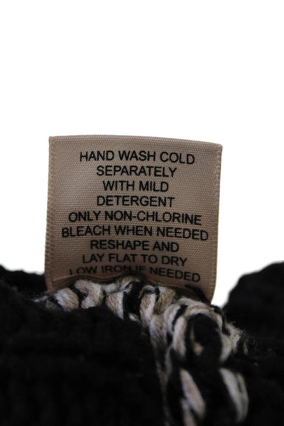 Philosophy By Republic Womens Mock Neck Sweater Black Brown White Size Small