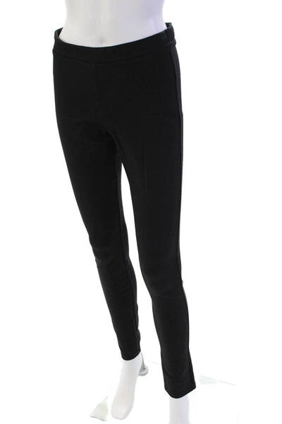 Theory Womens Stretch Solid Mid-Rise Pull On Ankle Leggings Black Size M