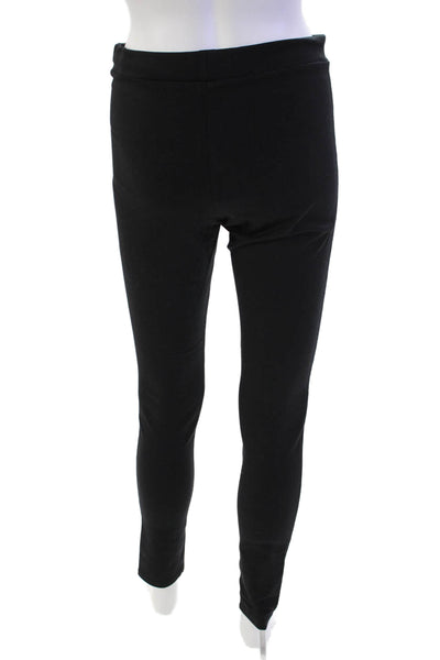Theory Womens Stretch Solid Mid-Rise Pull On Ankle Leggings Black Size M