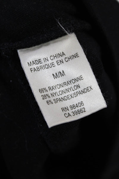 Theory Womens Stretch Solid Mid-Rise Pull On Ankle Leggings Black Size M