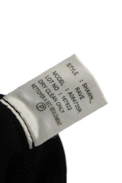 Theory Womens Stretch Solid Mid-Rise Pull On Ankle Leggings Black Size M