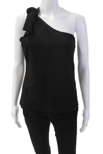 Bishop and Young Womens Sleeveless One Shoulder Blouse Black Size M