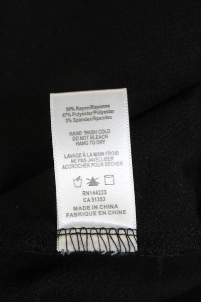Bishop and Young Womens Sleeveless One Shoulder Blouse Black Size M