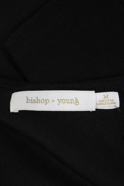 Bishop and Young Womens Sleeveless One Shoulder Blouse Black Size M