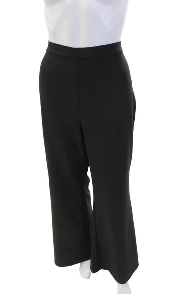 Hutch Womens Flat Front Zip Up Pull On Flared Pants Black Size M