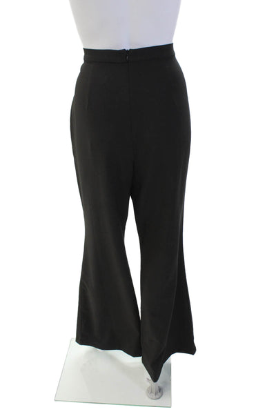 Hutch Womens Flat Front Zip Up Pull On Flared Pants Black Size M