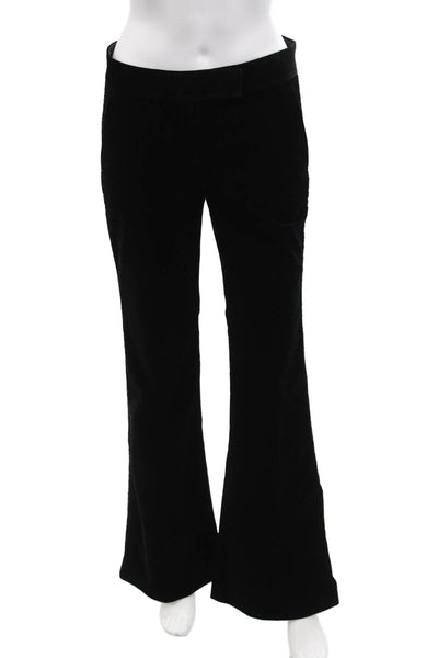 Theory Womens Suede Textured Lined Wide Leg Beaded Pants Black Size 04