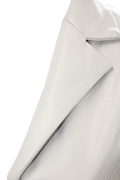 maniere de voir Womens Textured Long Sleeve V-neck Lined Bodysuit Top Nude Size