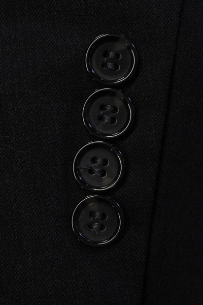 Hart Schaffner Marx Mens Wool Two Button Notched Lapel Blazer Black Size 48